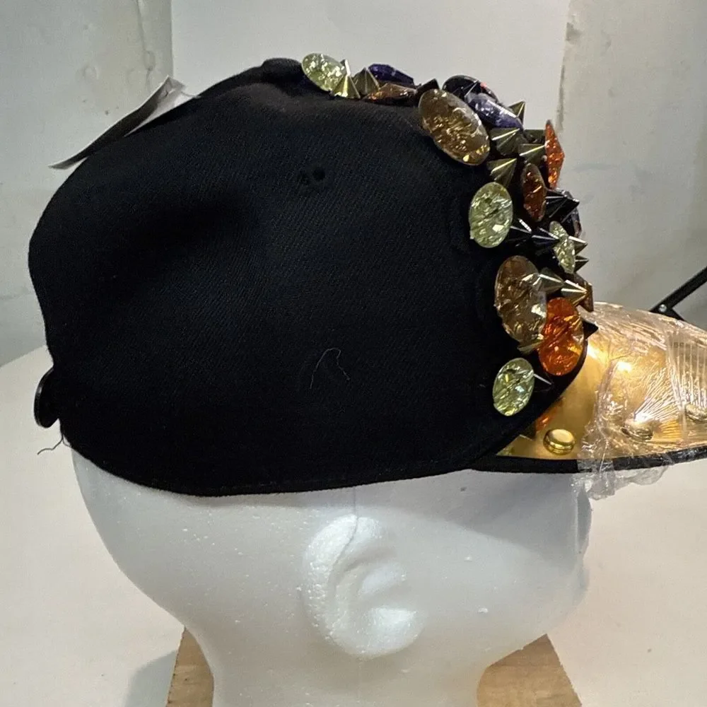 Balera‎ Black Jeweled Womens/Girls Ball Cap Hat Adjustable Halloween Snap back